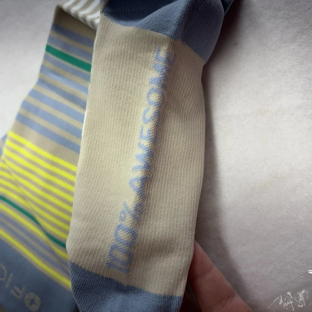 Figs Compression‎ Socks Striped Size Large NWOT